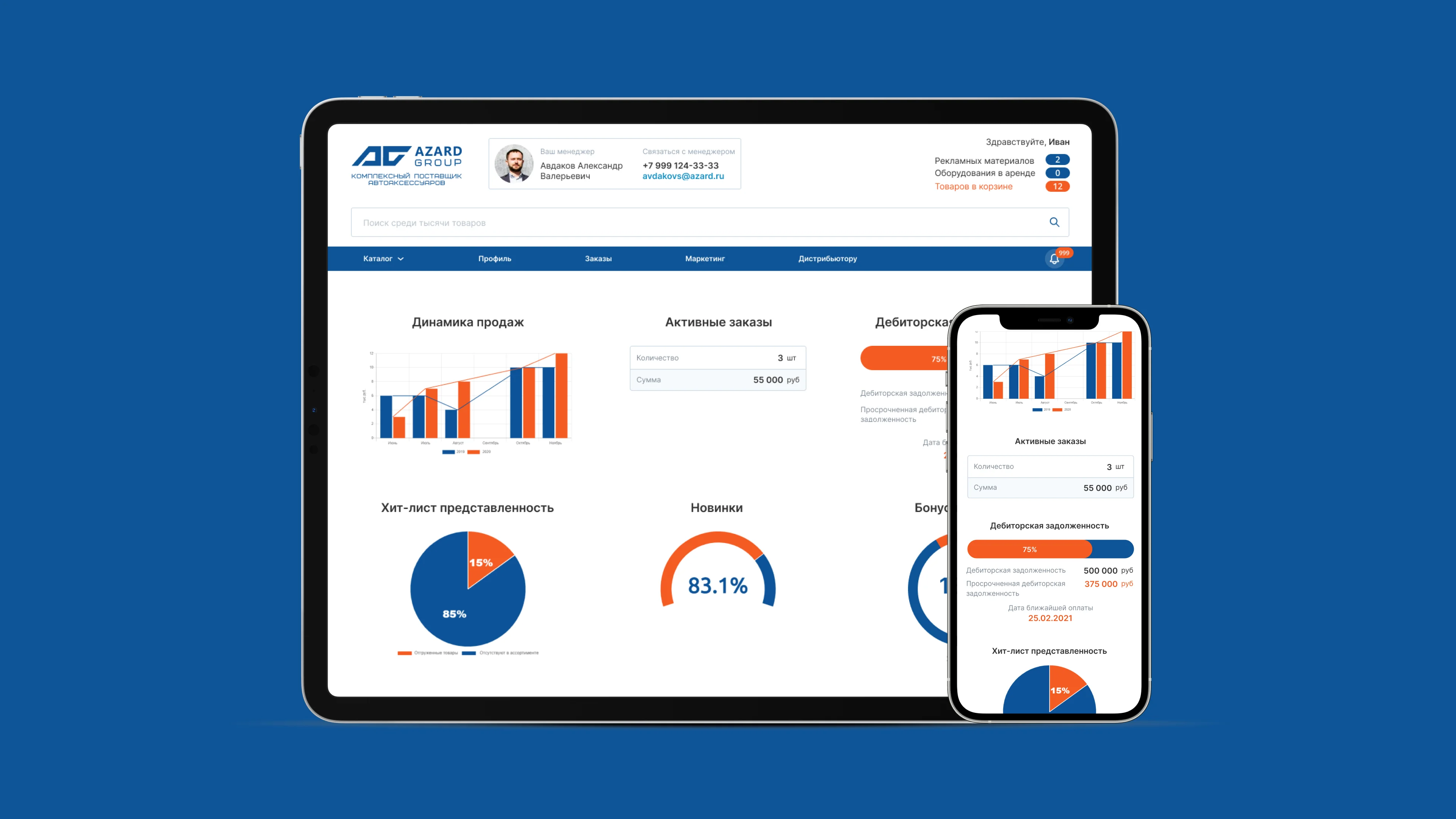 Личный кабинет и дашборды